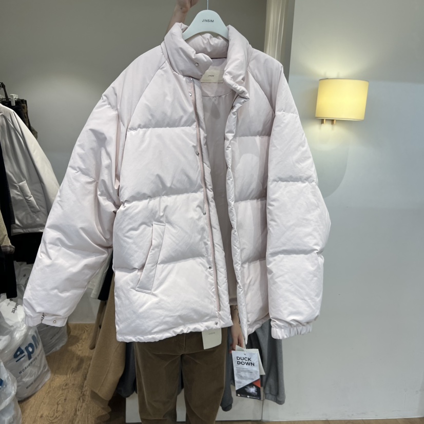JINSIM東大門㊣直郵女裝新品時尚人氣熱賣推薦短款羽絨服絨JINSIM短款羽絨服圖色1