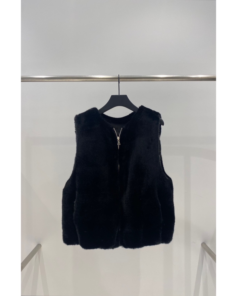 JANIE/NIA東大門㊣代購女裝新款人氣熱賣25秋冬真品馬甲皮草JANIE/NIA馬甲圖色1