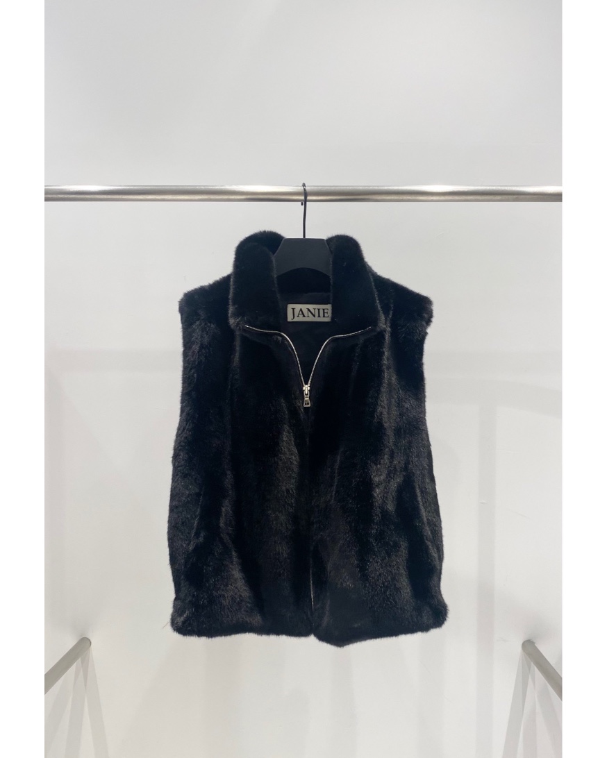 JANIE/NIA韓國直郵㊣女士新款時尚真品職業休閑人氣馬甲皮草JANIE/NIA馬甲圖色1