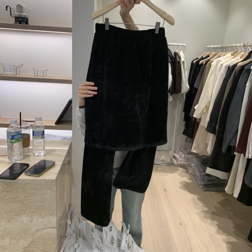 LIFFEY東大門㊣直郵女士新品人氣熱賣25秋冬休閑裙褲天鵝絨LIFFEY裙褲