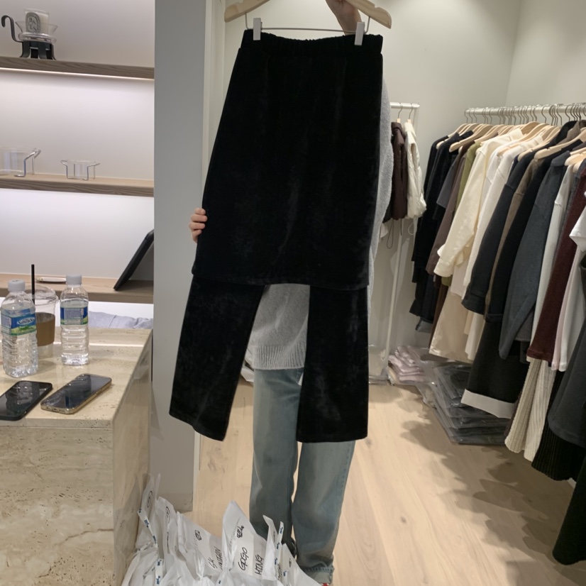 LIFFEY東大門㊣直郵女士新品人氣熱賣25秋冬休閑裙褲天鵝絨LIFFEY裙褲