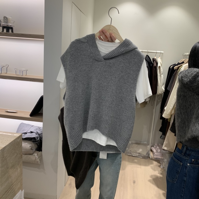 LIFFEY東大門㊣代購女士新款時尚職業吊帶背心不含內搭連帽LIFFEY吊帶/背心圖色2
