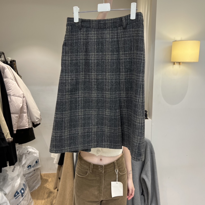 JINSIM東大門㊣直郵女士新款真品人氣時尚半身裙中短裙格紋JINSIM半身裙/中短裙
