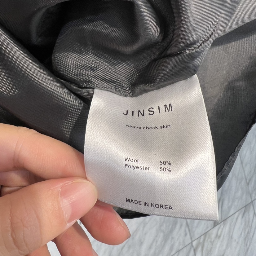JINSIM東大門㊣直郵女士新款真品人氣時尚半身裙中短裙格紋JINSIM半身裙/中短裙