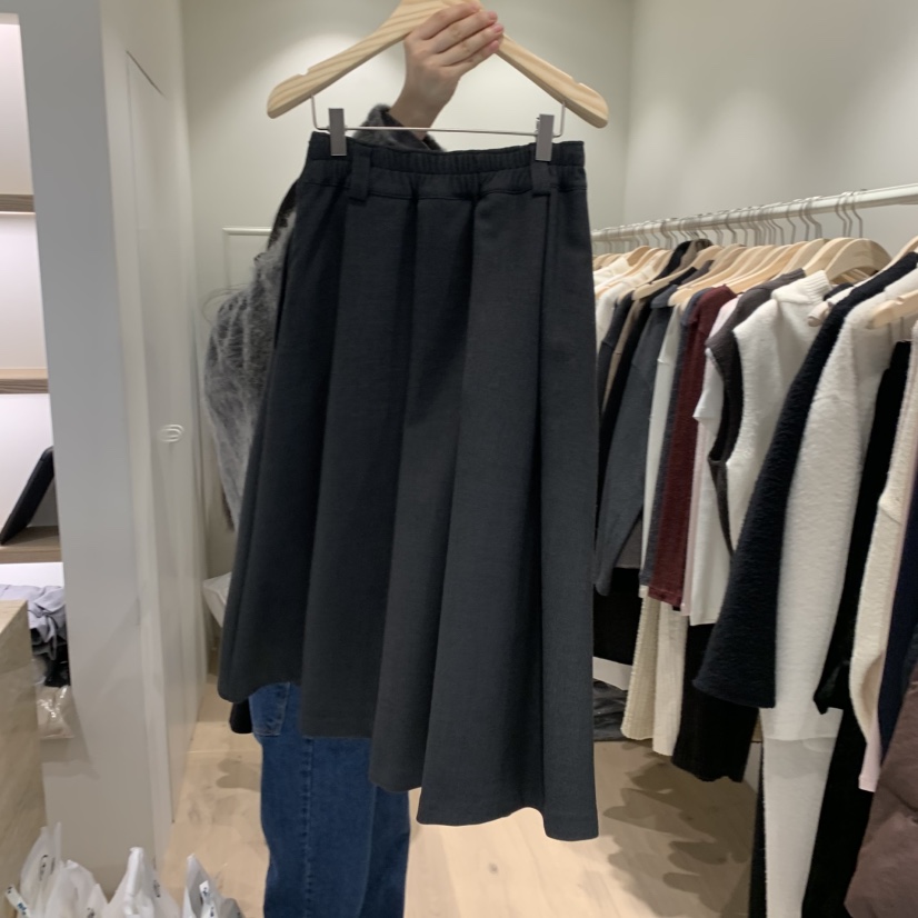 LIFFEY韓國代購㊣女士新品人氣熱賣25秋冬長裙百褶羊毛褶裙LIFFEY長裙