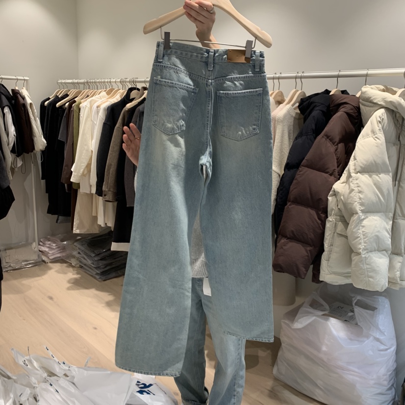 LIFFEY韓國直郵㊣女士新款25秋冬休閑熱賣牛仔褲水洗牛仔布LIFFEY牛仔褲