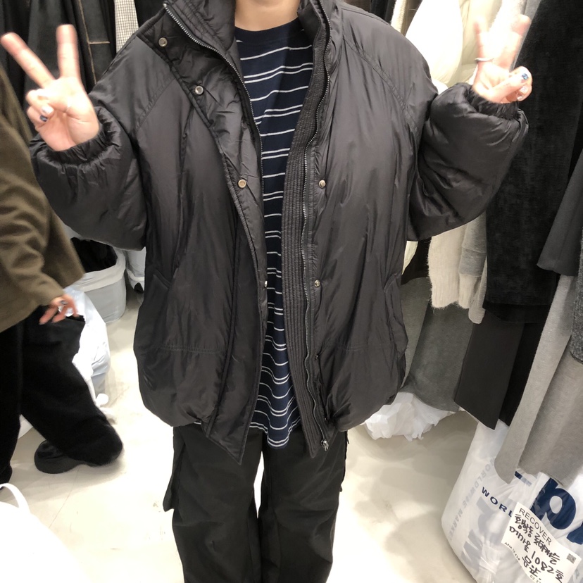 RECOVER韓國代購㊣女裝新款真品25秋冬休閑熱賣人氣夾克高領RECOVER/MOMENT夾克圖色2