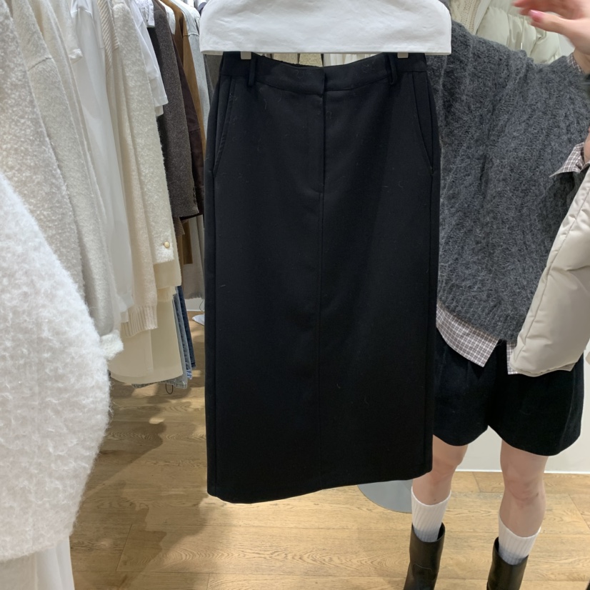 VERVEINE東大門㊣直郵女裝新品職業休閑真品半身裙中短裙羊毛VERVEINE半身裙/中短裙圖色2
