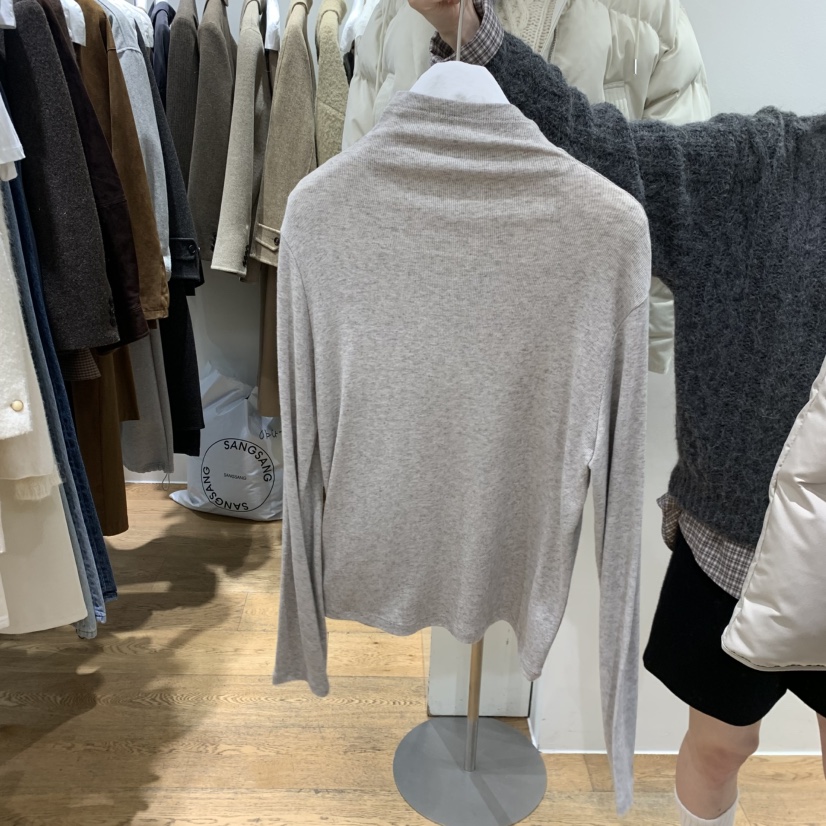 VERVEINE東大門㊣直郵女裝新款真品時尚熱賣長袖T恤柔軟高領VERVEINE長袖T恤