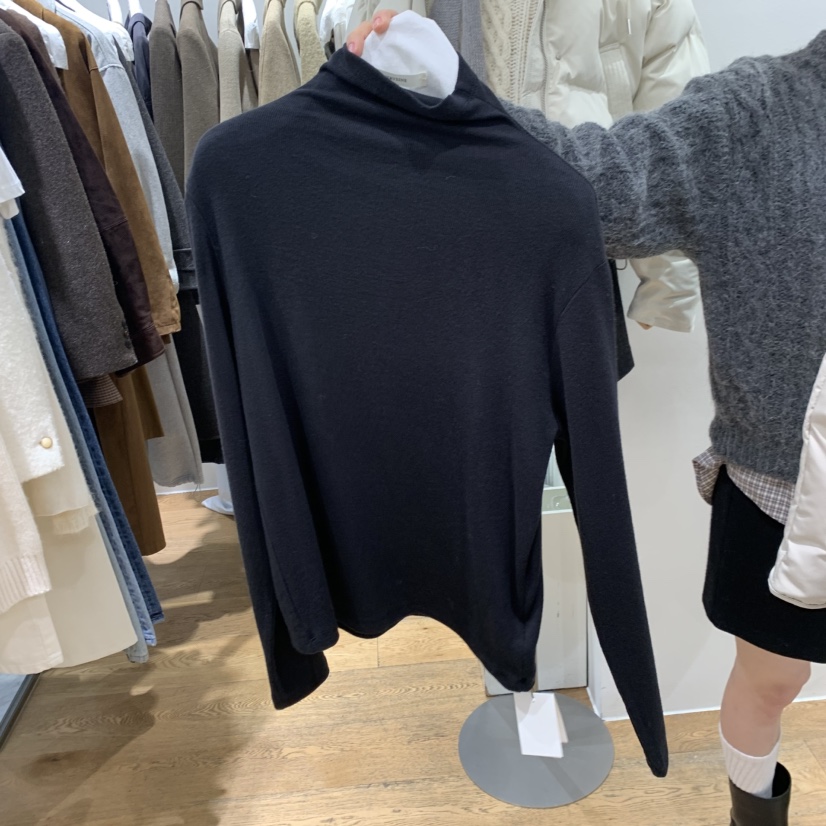 VERVEINE東大門㊣直郵女裝新款真品時尚熱賣長袖T恤柔軟高領VERVEINE長袖T恤圖色3