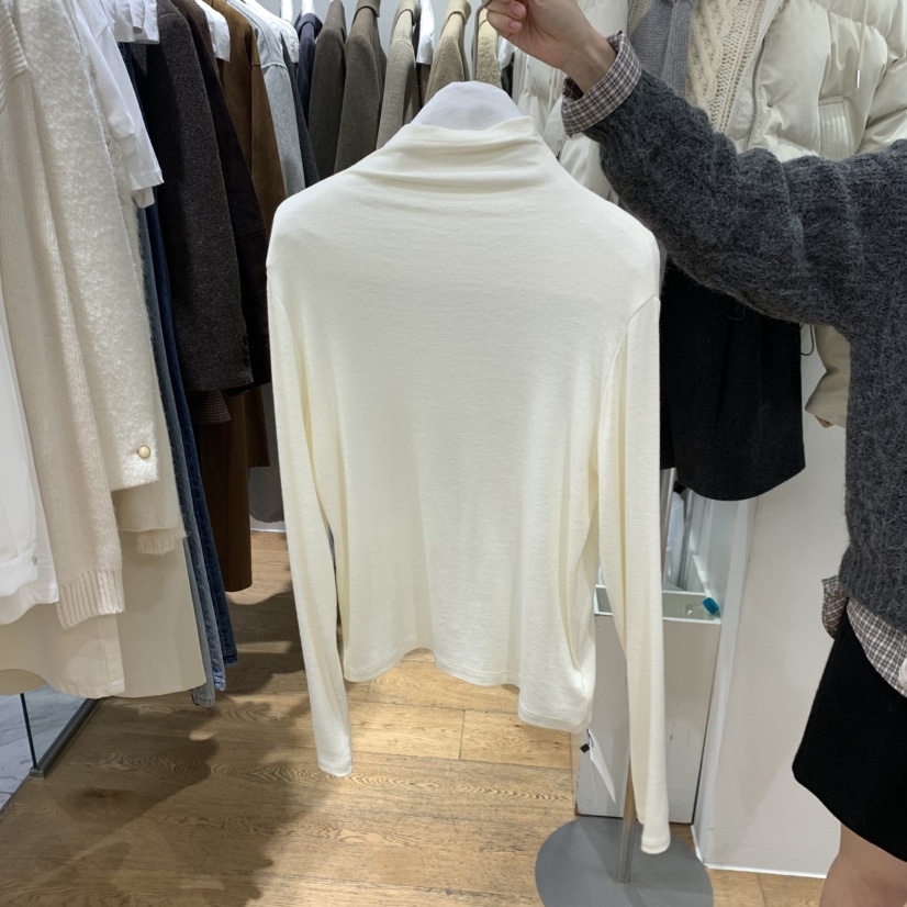 VERVEINE東大門㊣直郵女裝新款真品時尚熱賣長袖T恤柔軟高領VERVEINE長袖T恤圖色4