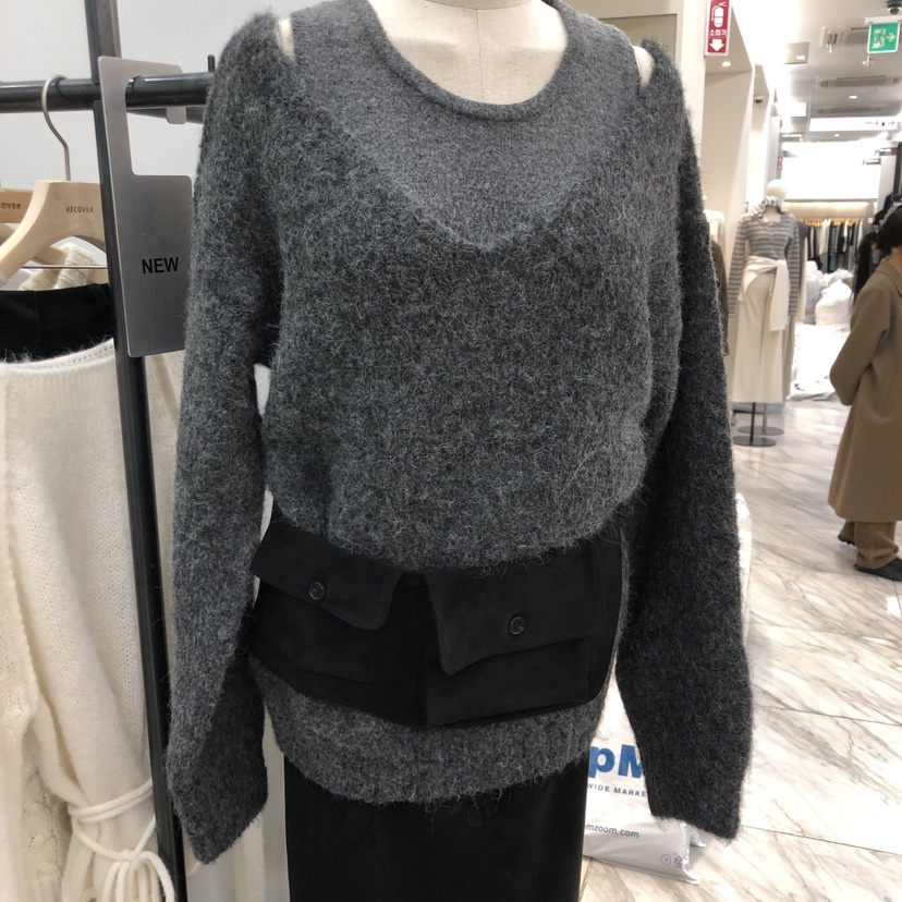 RECOVER東大門㊣實拍女士新款25秋冬熱賣人氣推薦套裝V領套裝RECOVER/MOMENT套裝圖色2