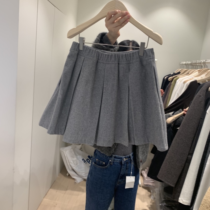 LIFFEY東大門㊣實拍女裝新品人氣熱賣25秋冬時尚裙褲羊毛褶皺LIFFEY裙褲