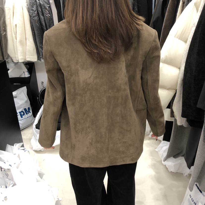 RECOVER韓國直郵㊣女士新款休閑熱賣時尚推薦25秋冬夾克絨面革RECOVER/MOMENT夾克