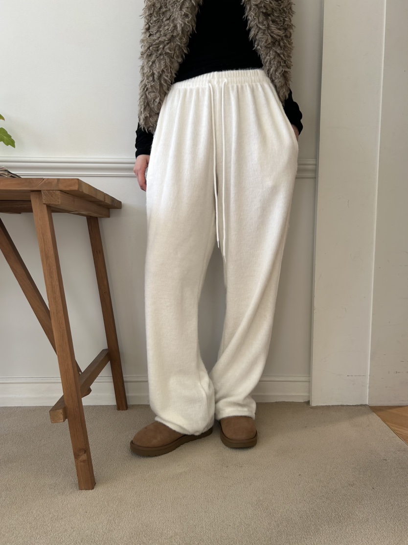 ME MO東大門㊣直郵女裝新款熱賣時尚職業人氣休閑褲奶油色ME MO休閑褲