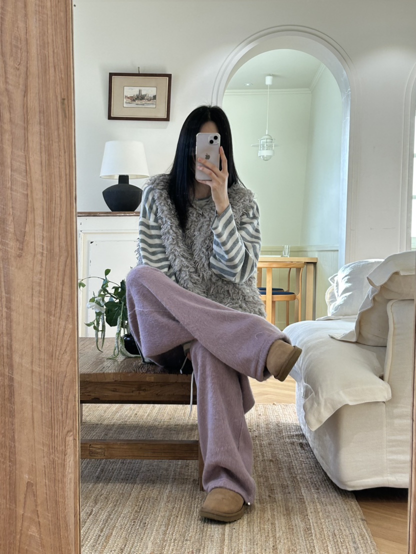 ME MO東大門㊣直郵女裝新款熱賣時尚職業人氣休閑褲奶油色ME MO休閑褲