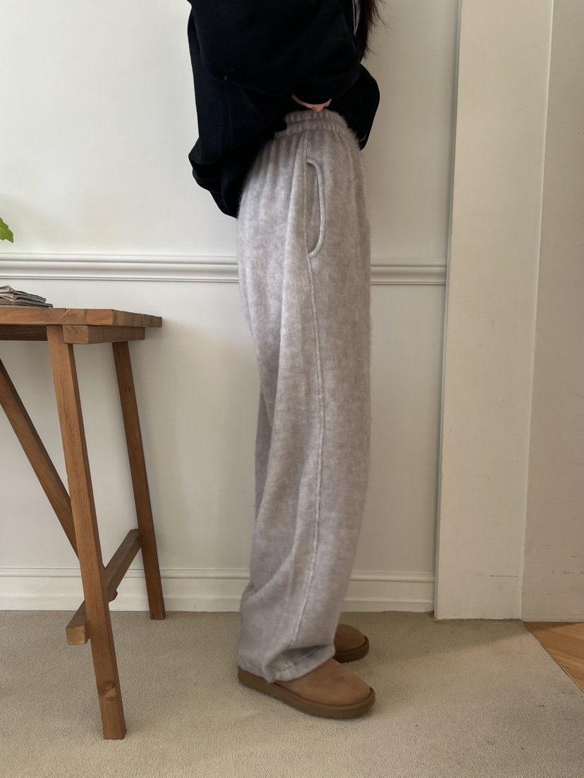 ME MO東大門㊣直郵女裝新款熱賣時尚職業人氣休閑褲奶油色ME MO休閑褲