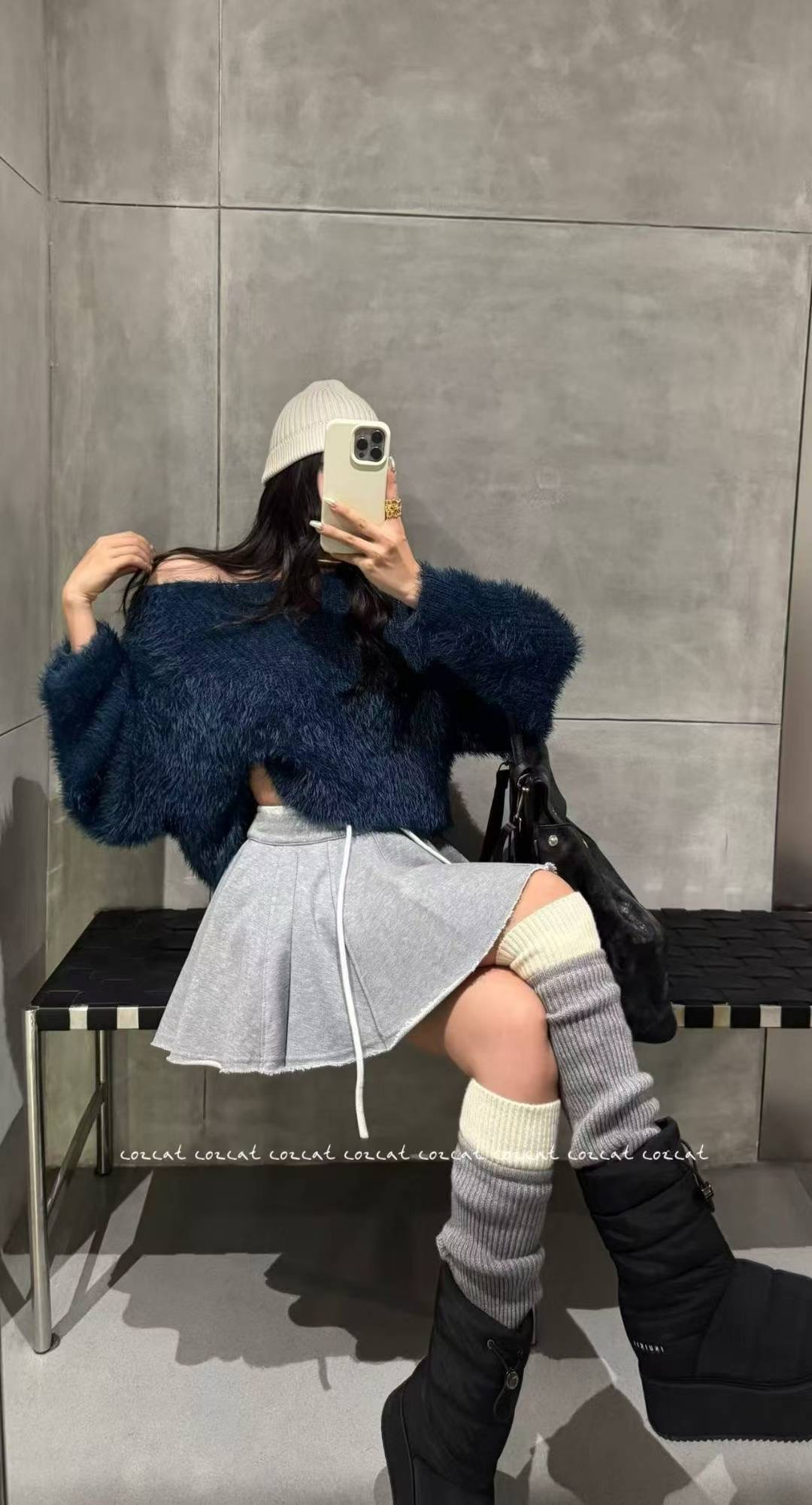 COZCAT-코즈켓-T韓國代購㊣女士新款熱賣職業時尚25秋冬針織衫COZCAT針織衫圖色4