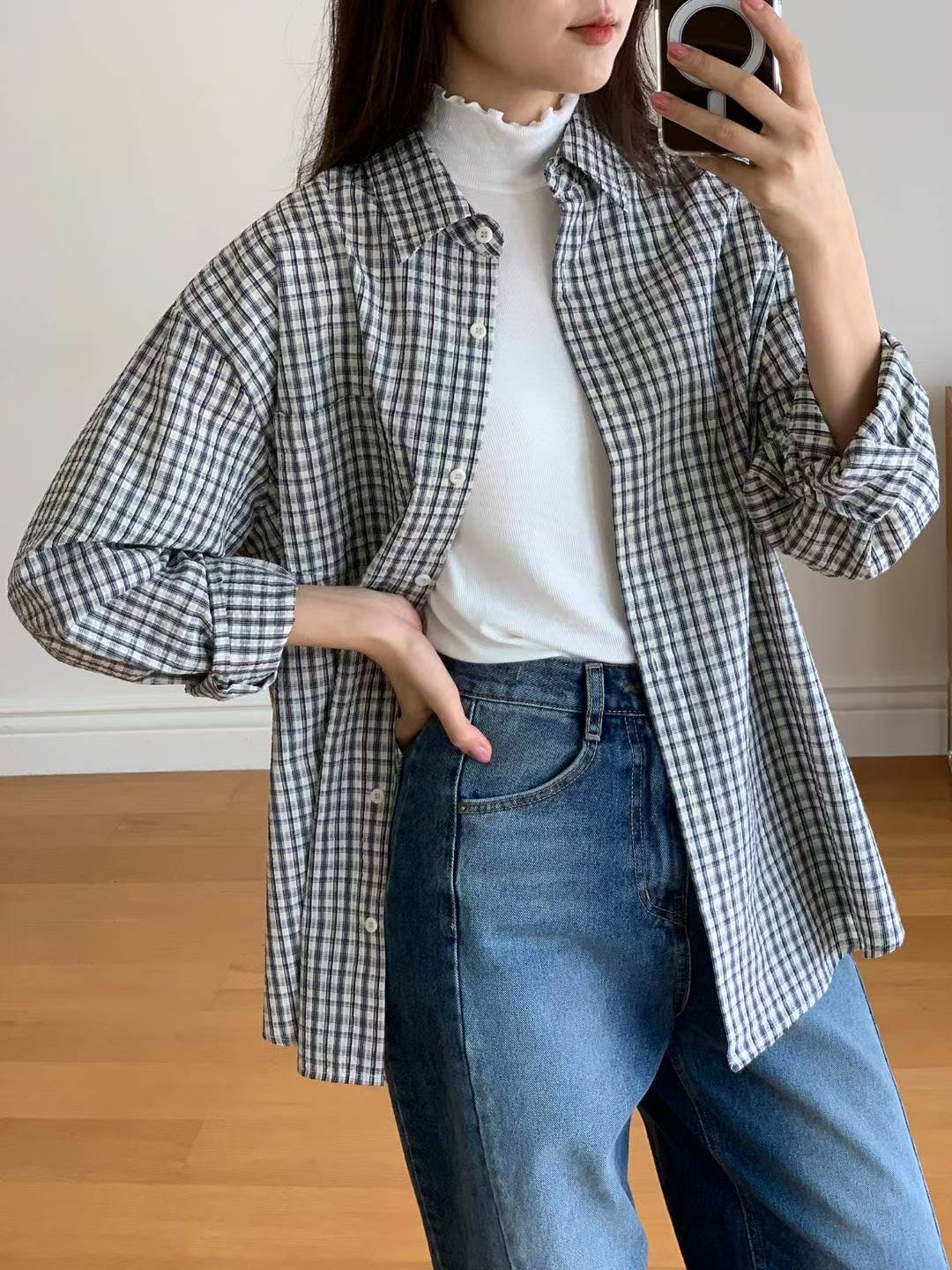 BARISTAR東大門㊣實拍女裝新款職業推薦25秋冬熱賣襯衫蕾絲衫BARI BARI襯衫/蕾絲衫圖色2