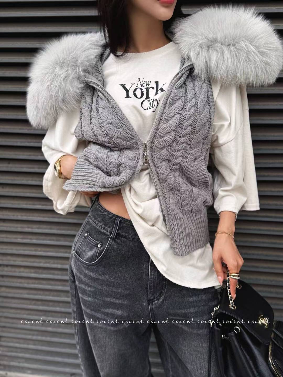 COZCAT-코즈켓-T韓國直郵㊣女士新款熱賣25秋冬馬甲不含內搭COZCAT馬甲