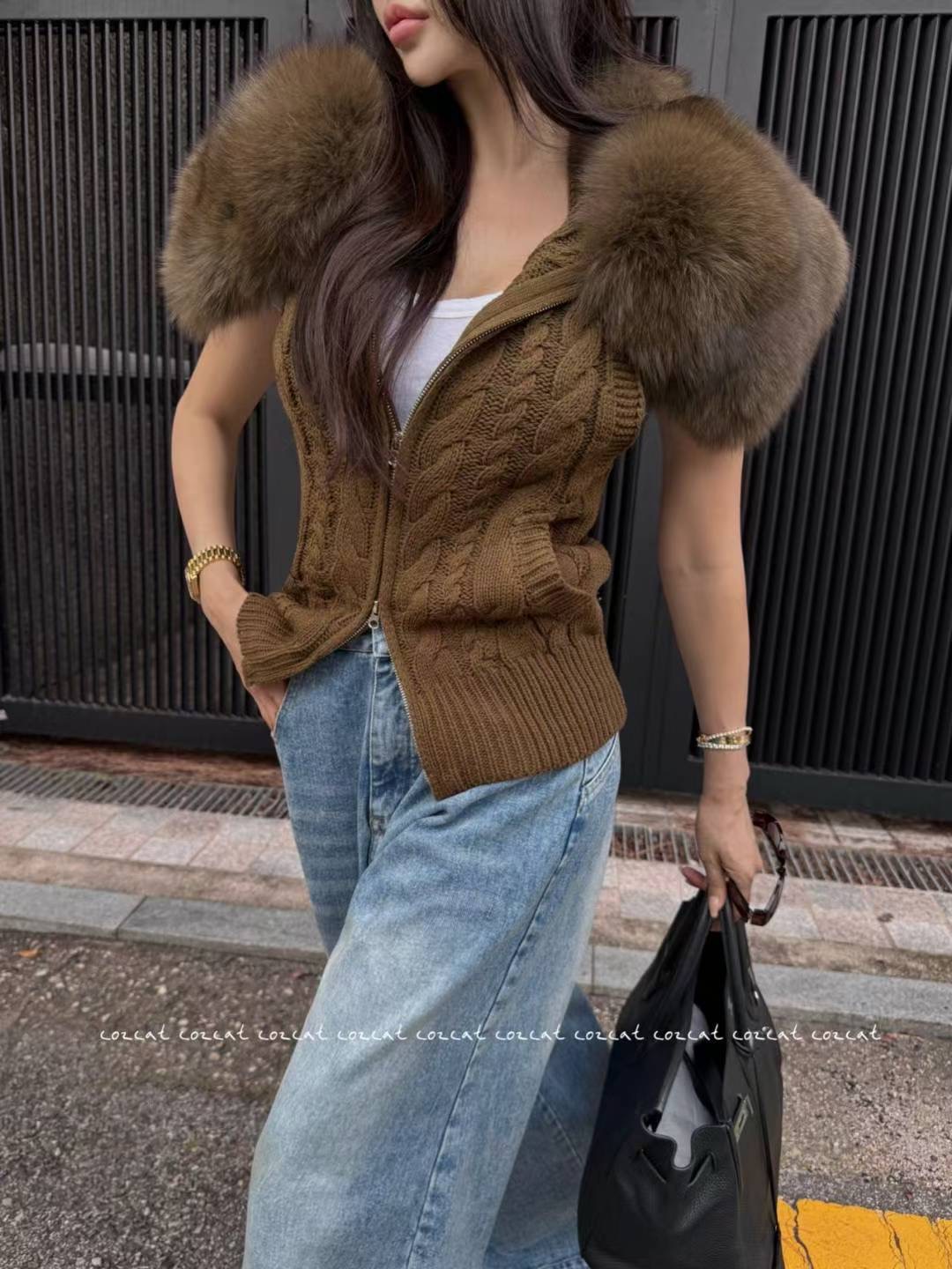 COZCAT-코즈켓-T韓國直郵㊣女士新款熱賣25秋冬馬甲不含內搭COZCAT馬甲圖色4