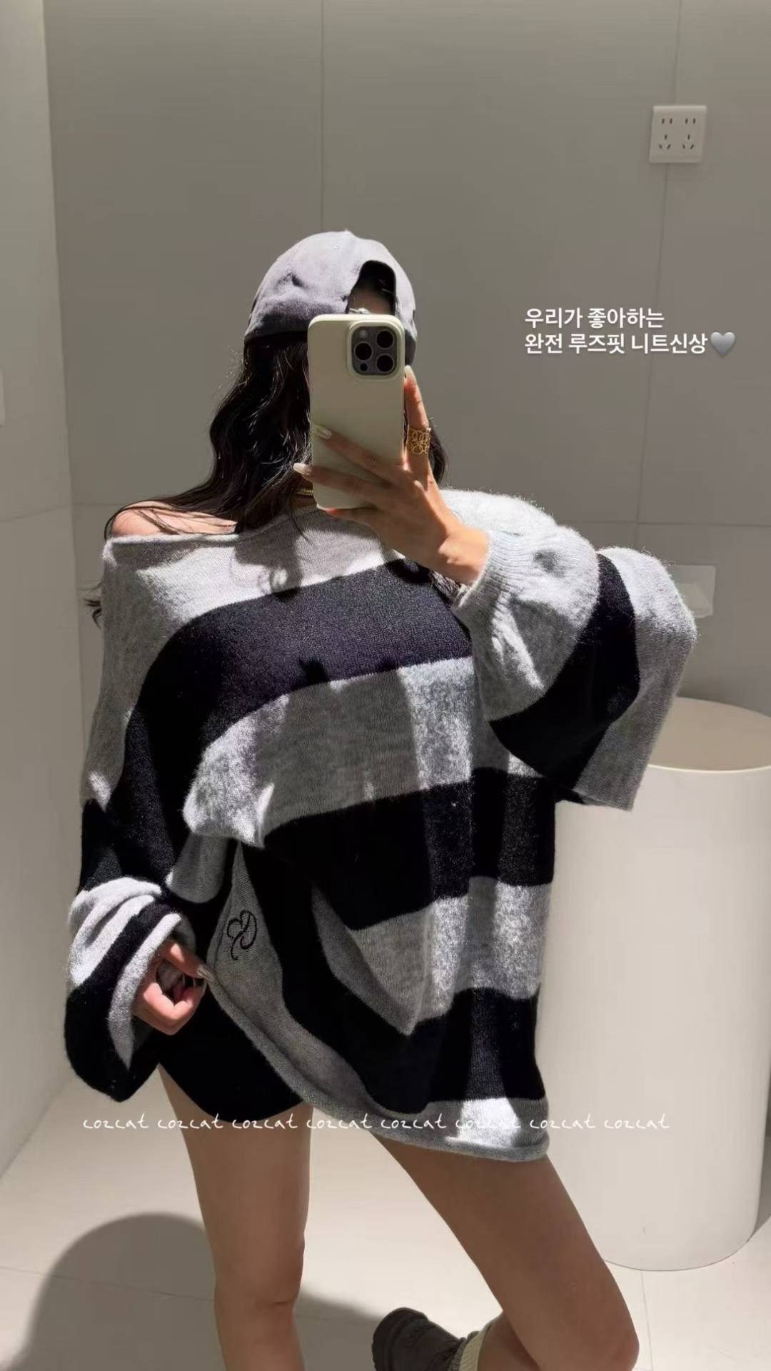 COZCAT-코즈켓-T東大門㊣代購女裝新品真品推薦針織衫單排扣COZCAT-2件起針織衫圖色1