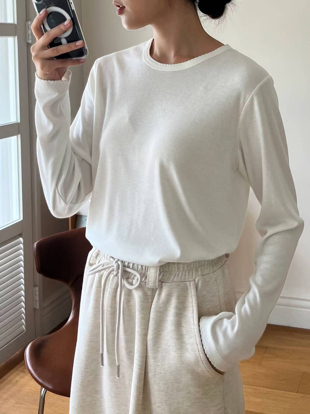 BARISTAR韓國直郵㊣女士新品真品休閑職業人氣25秋冬長袖T恤BARISTAR長袖T恤