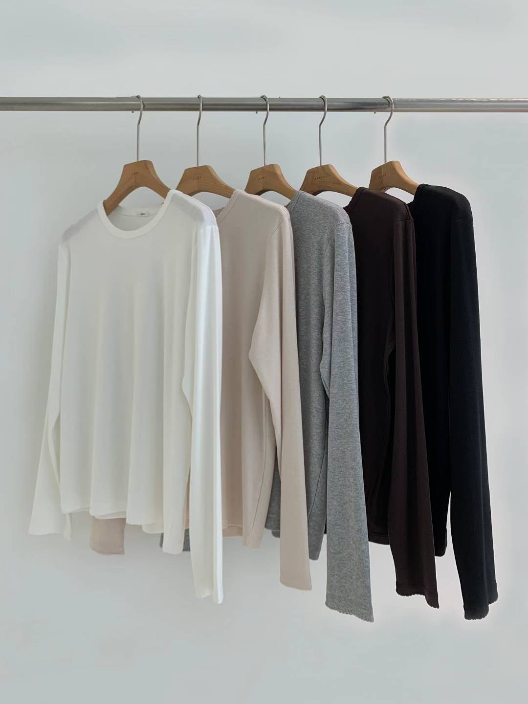 BARISTAR韓國直郵㊣女士新品真品休閑職業人氣25秋冬長袖T恤BARISTAR長袖T恤圖色5左五色