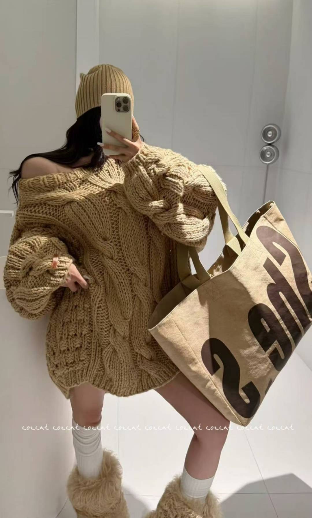 COZCAT-코즈켓-T東大門㊣代購女裝新款職業時尚毛衣手工針織COZCAT毛衣圖色3