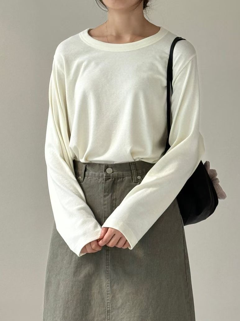 BARISTAR韓國代購㊣女士新品職業熱賣25秋冬時尚休閑長袖T恤BARISTAR長袖T恤圖色2