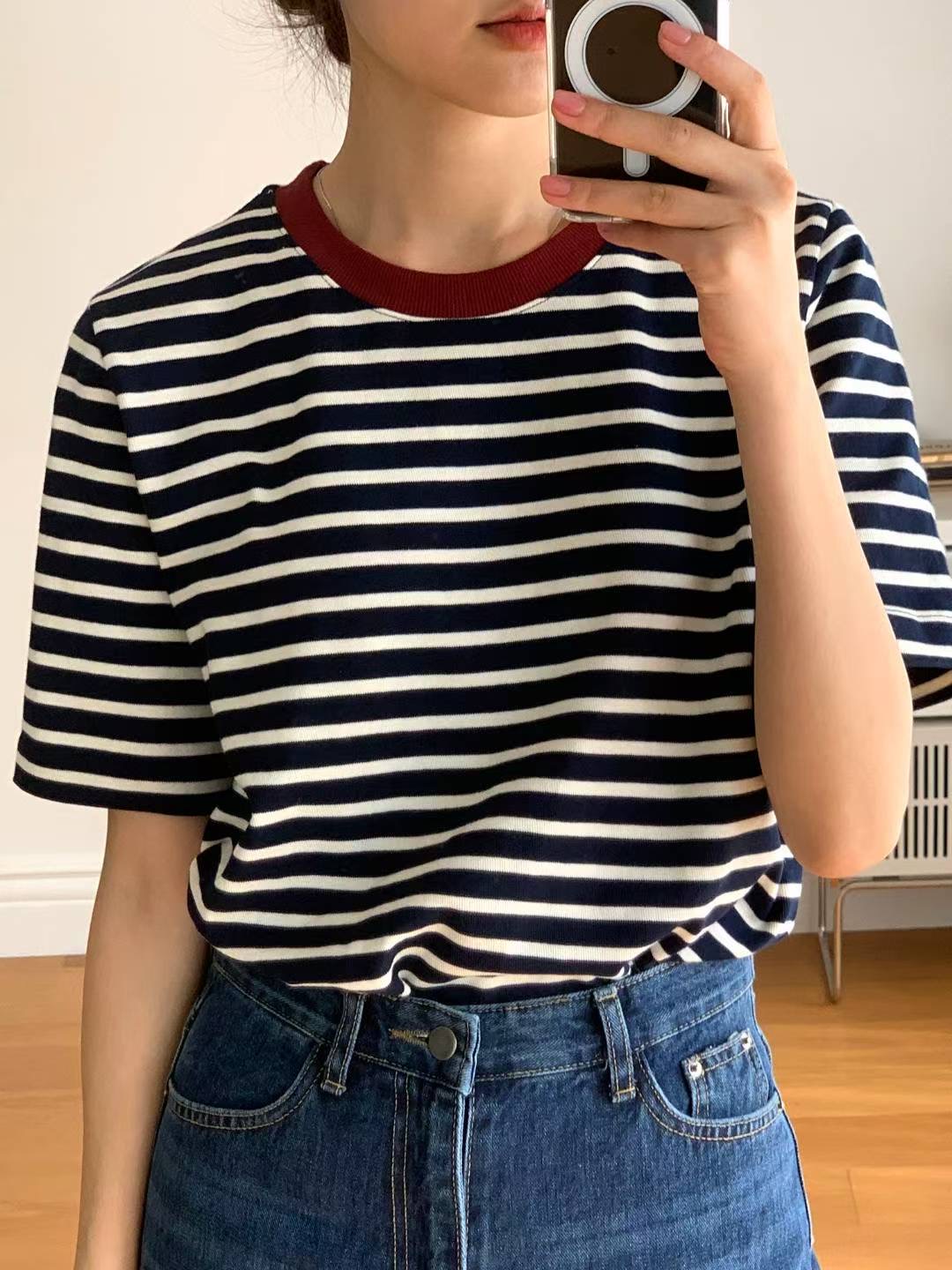 BARISTAR東大門㊣實拍女裝新款時尚真品職業25秋冬人氣熱賣T恤BARISTART恤圖色3