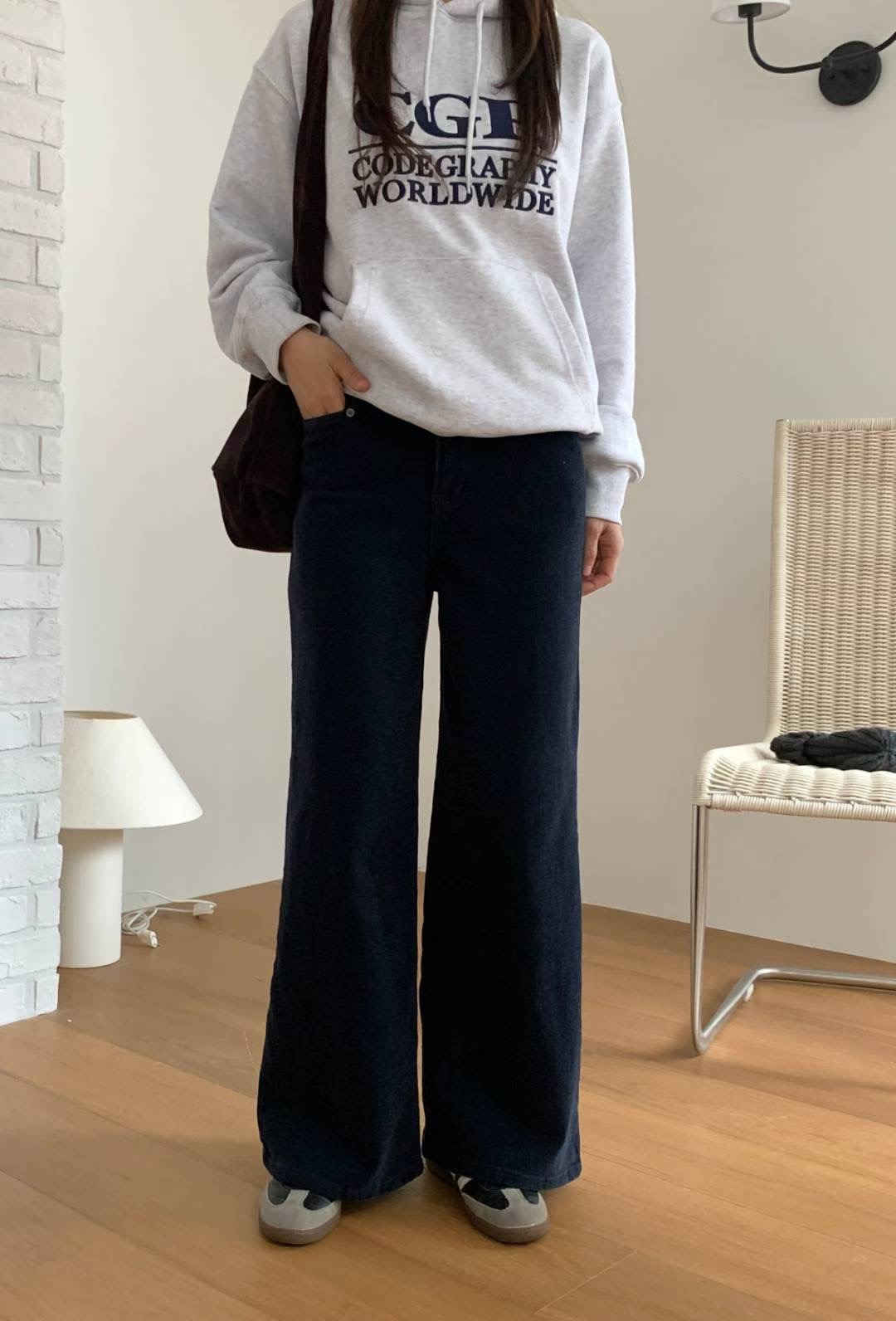 PI2東大門㊣代購女裝新品時尚真品25秋冬職業推薦牛仔褲加絨Pi2牛仔褲