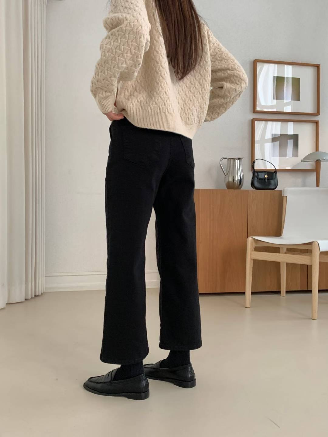 PI2東大門㊣直郵女士新品25秋冬職業真品人氣休閑牛仔褲加絨Pi2牛仔褲