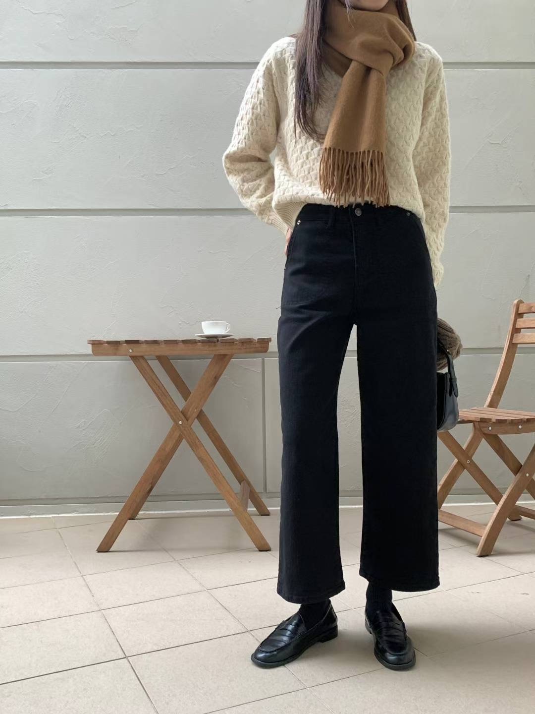 PI2東大門㊣直郵女士新品25秋冬職業真品人氣休閑牛仔褲加絨Pi2牛仔褲圖色2