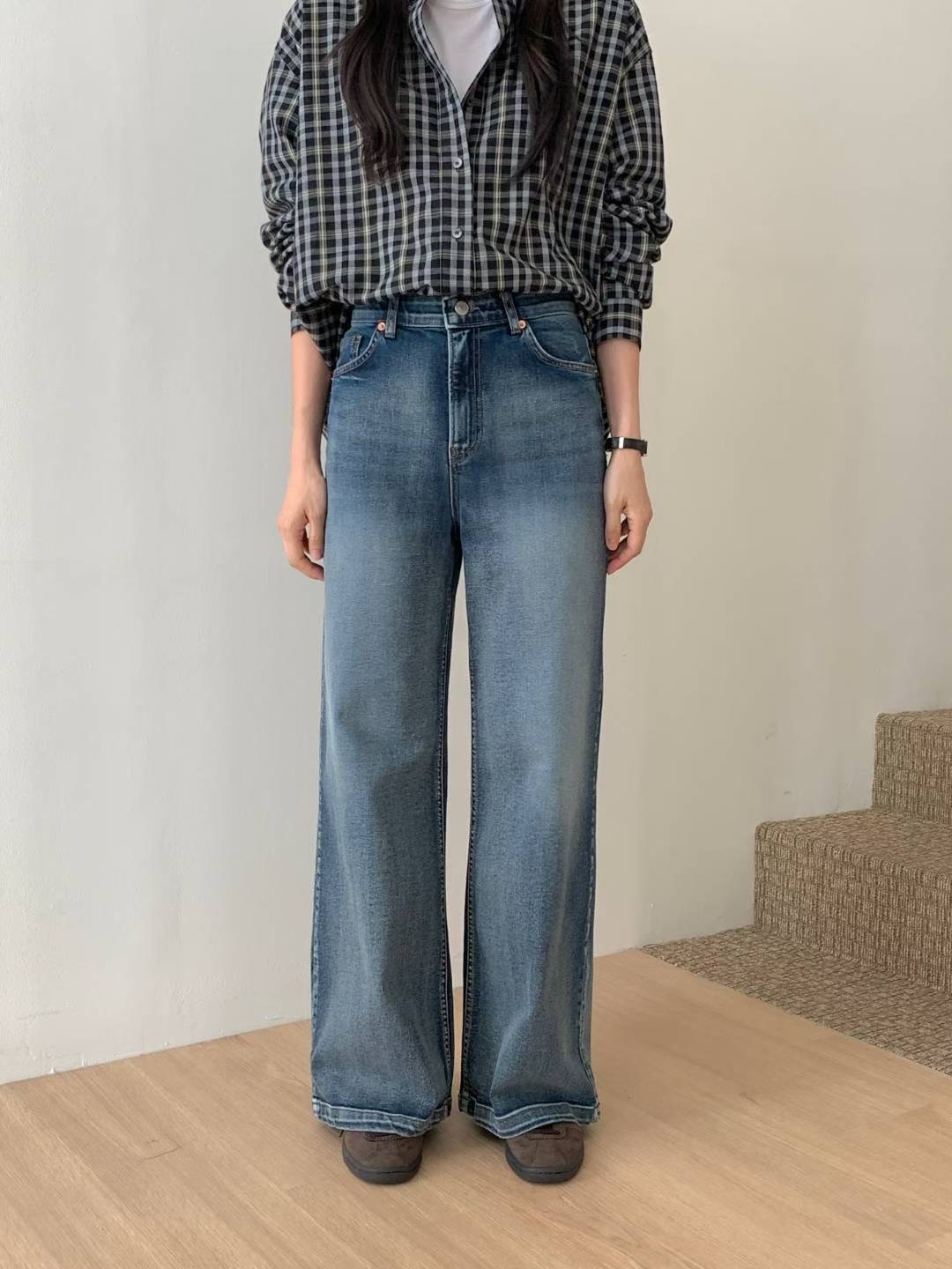 PI2東大門㊣代購女裝新品人氣真品25秋冬休閑時尚職業牛仔褲Pi2牛仔褲