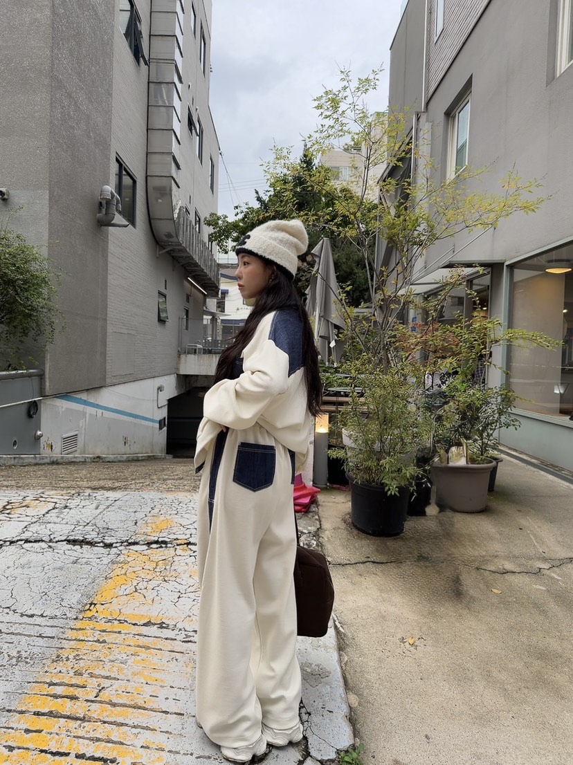 PALETTE-Q東大門㊣代購女裝新品職業休閑人氣熱賣休閑褲拼色PALETTE休閑褲