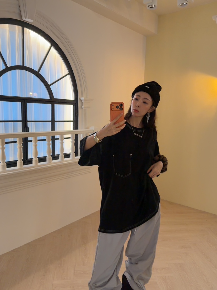 PALETTE-Q東大門㊣實拍女士新款熱賣25秋冬休閑職業人氣T恤PALETTET恤