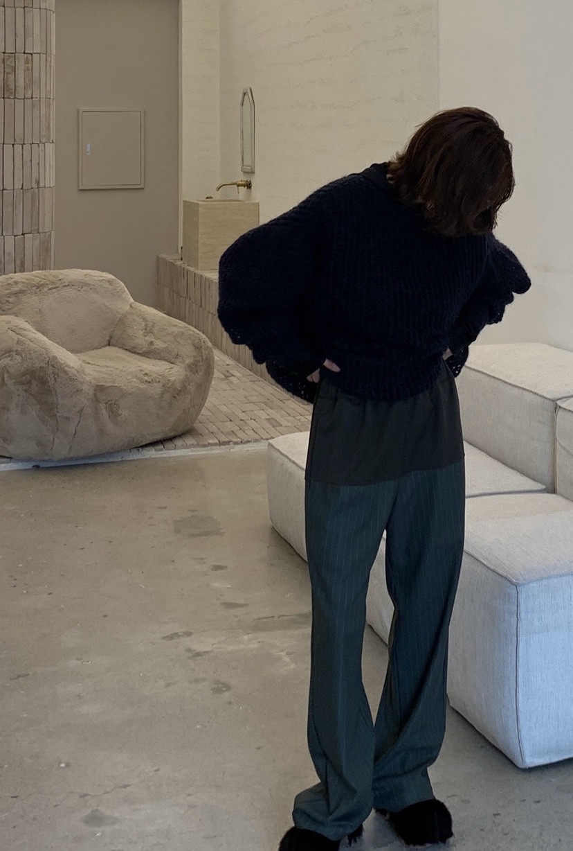 PARIS MATCH韓國代購㊣女士新款25秋冬推薦熱賣休閑褲拼色PARIS MATCH休閑褲