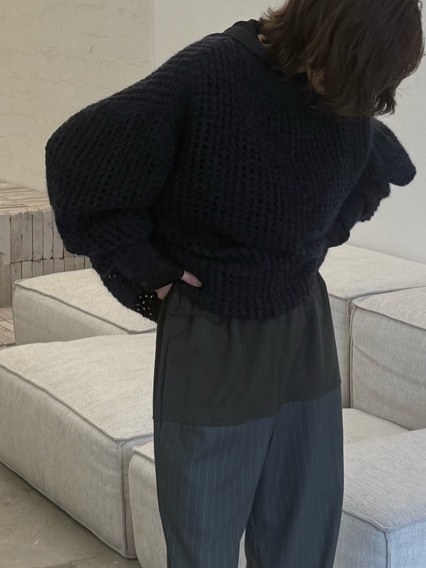 PARIS MATCH韓國代購㊣女士新款25秋冬推薦熱賣休閑褲拼色PARIS MATCH休閑褲