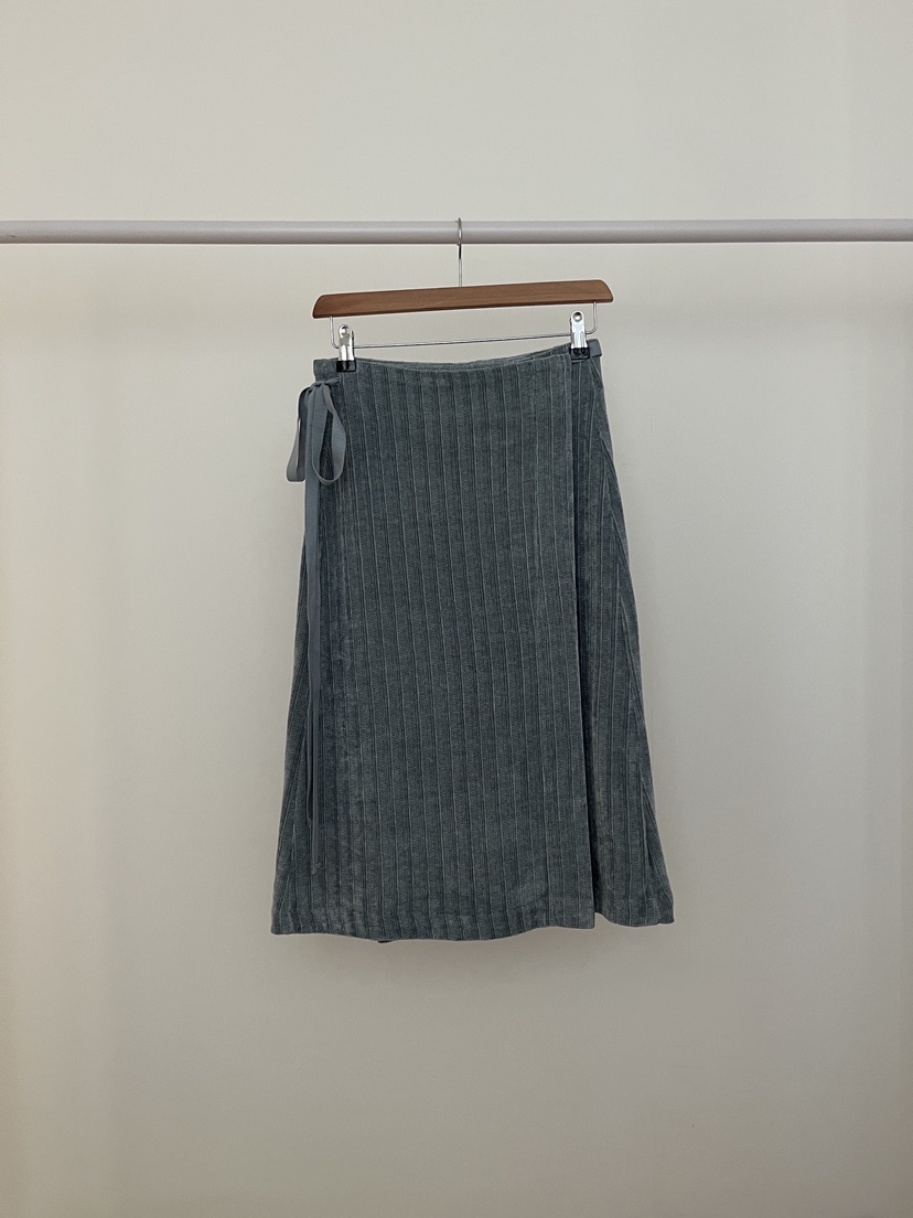RE:OPENING韓國直郵㊣女裝新品25秋冬時尚半身裙中短裙天鵝絨RE:OPENING半身裙/中短裙圖色2