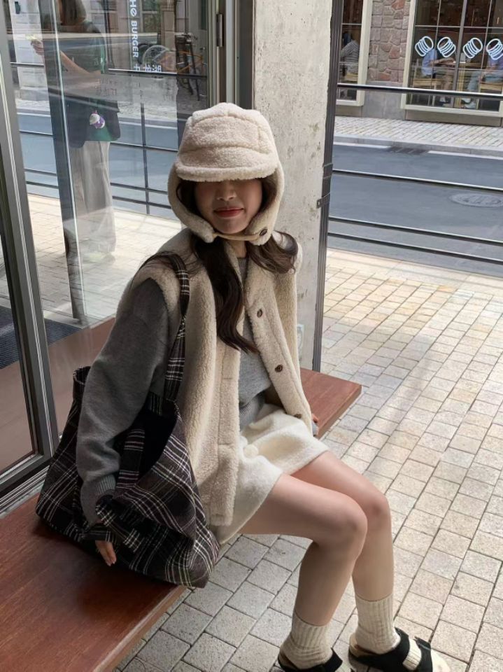 STAY HERE東大門㊣直郵女士新品25秋冬推薦單肩斜跨包格紋STAY HERE單肩/斜跨包