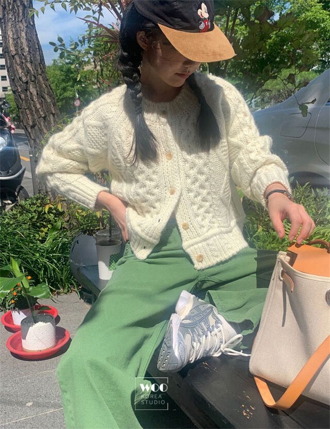 STAY HERE東大門㊣實拍女士新款25秋冬推薦真品熱賣針織衫STAY HERE針織衫