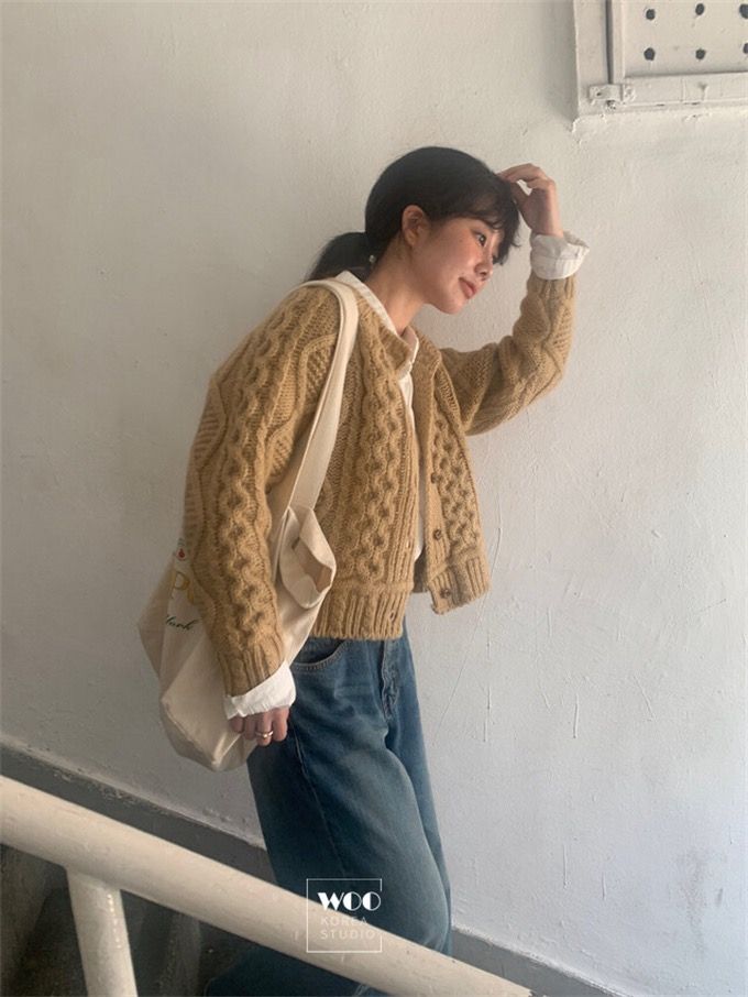 STAY HERE東大門㊣實拍女士新款25秋冬推薦真品熱賣針織衫STAY HERE針織衫