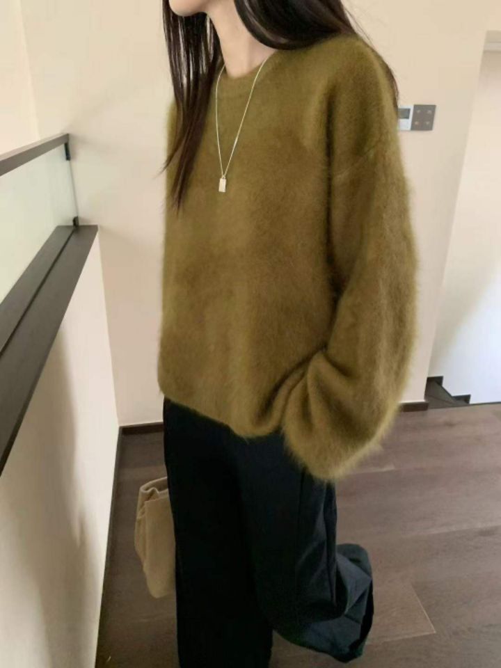 STAY HERE東大門㊣直郵女裝新品推薦熱賣25秋冬職業針織衫STAY HERE針織衫圖色2