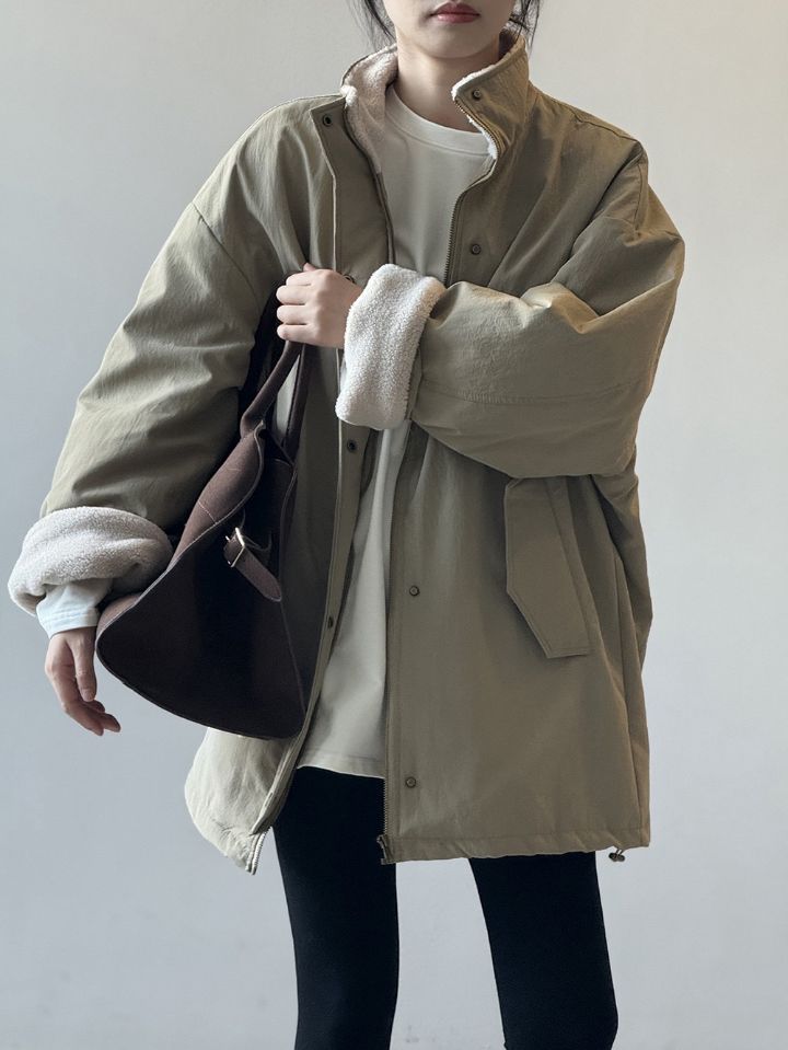 STAY HERE韓國代購㊣女裝新品真品人氣熱賣職業中長款大衣STAY HERE中長款大衣