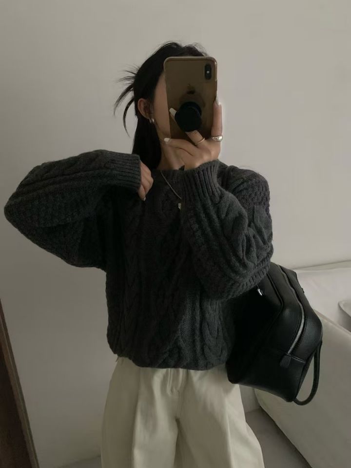 STAY HERE東大門㊣實拍女裝新品職業真品休閑時尚人氣針織衫STAY HERE針織衫