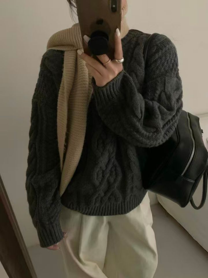 STAY HERE東大門㊣實拍女裝新品職業真品休閑時尚人氣針織衫STAY HERE針織衫