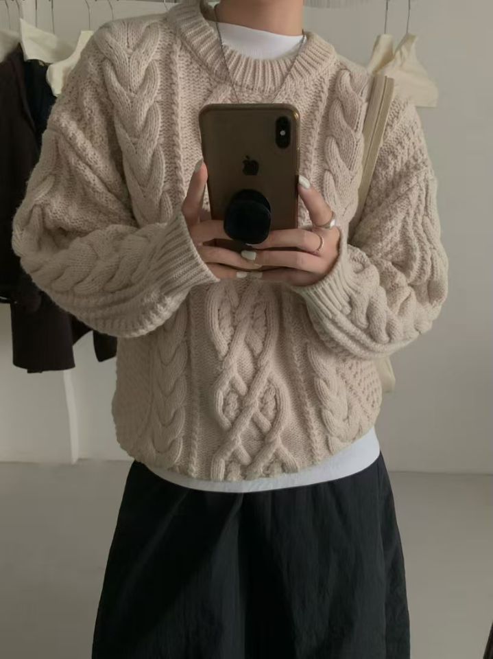 STAY HERE東大門㊣實拍女裝新品職業真品休閑時尚人氣針織衫STAY HERE針織衫