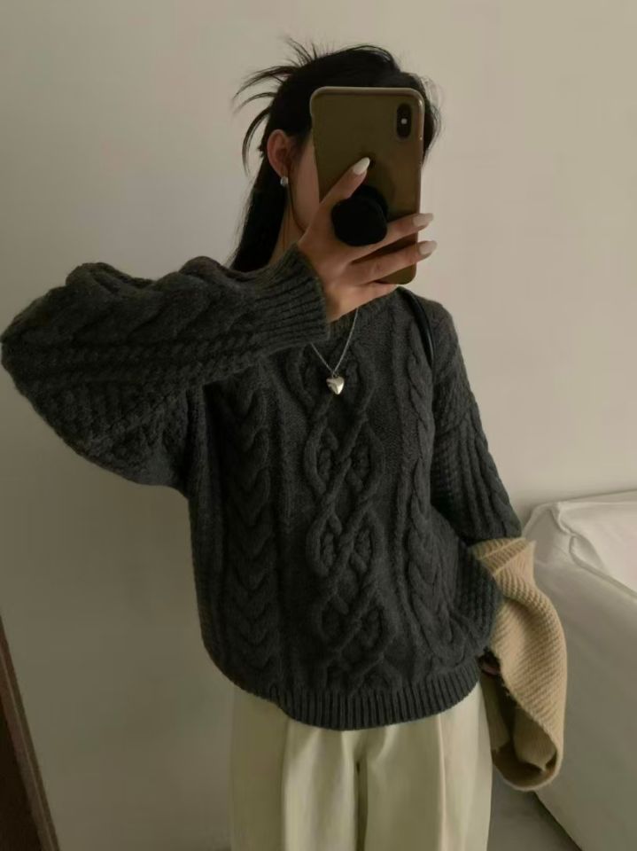 STAY HERE東大門㊣實拍女裝新品職業真品休閑時尚人氣針織衫STAY HERE針織衫