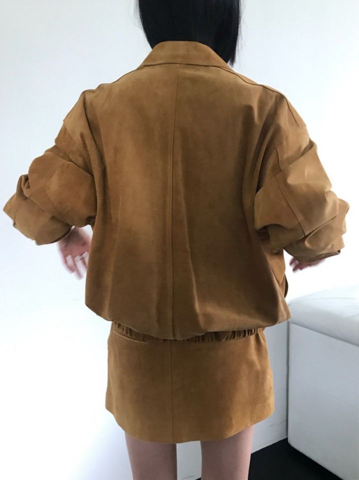 STAY HERE東大門㊣實拍女裝新款休閑職業熱賣25秋冬套裝絨面革STAY HERE套裝